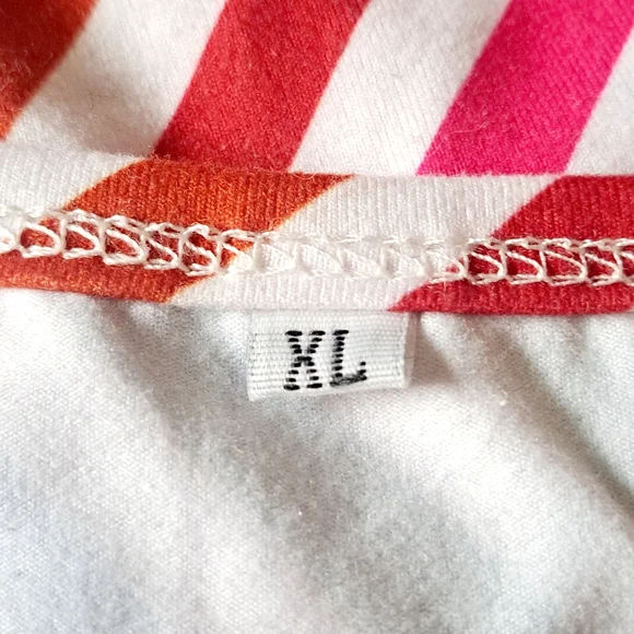 Colorful Diagonal Striped Fit Flare Dress Women's Size XL  Classic Dainty Summer - Picture 8 of 11